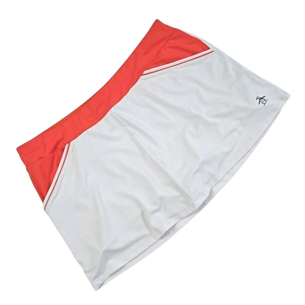 NWT Original Penguin Women's Colorblock Tennis Skort White Orange XL